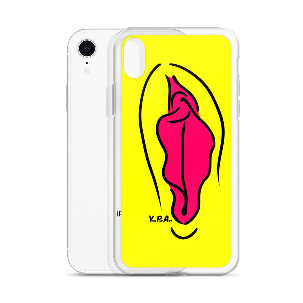 iPhone-Hülle YoniPopArt "Pink on Yellow"