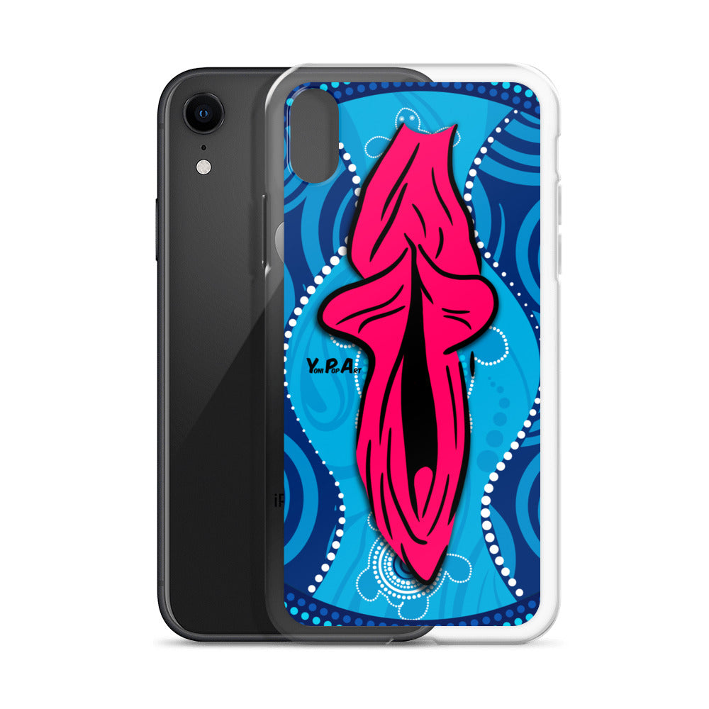 iPhone-Hülle YoniPopArt "Swirling Yoni on Blue"
