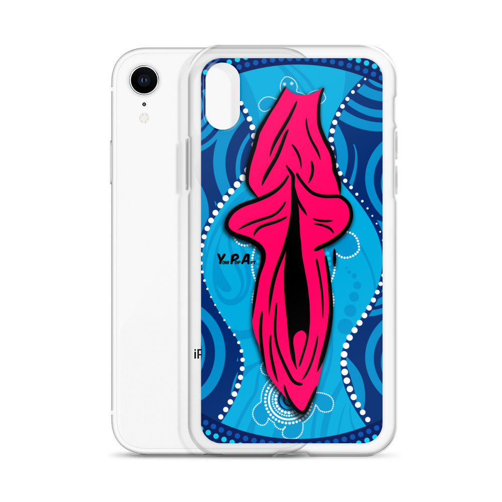 iPhone-Hülle YoniPopArt "Swirling Yoni on Blue"
