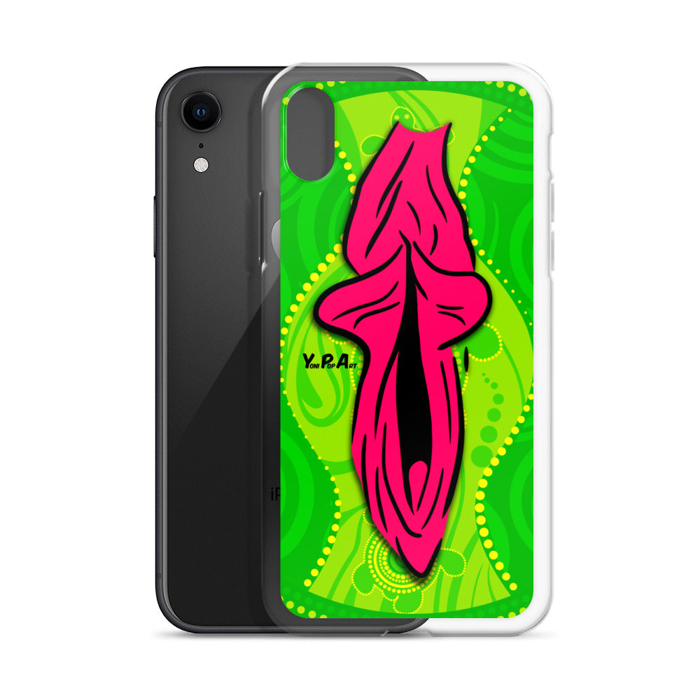 iPhone-Hülle YoniPopArt "Swirling Yoni on Green"