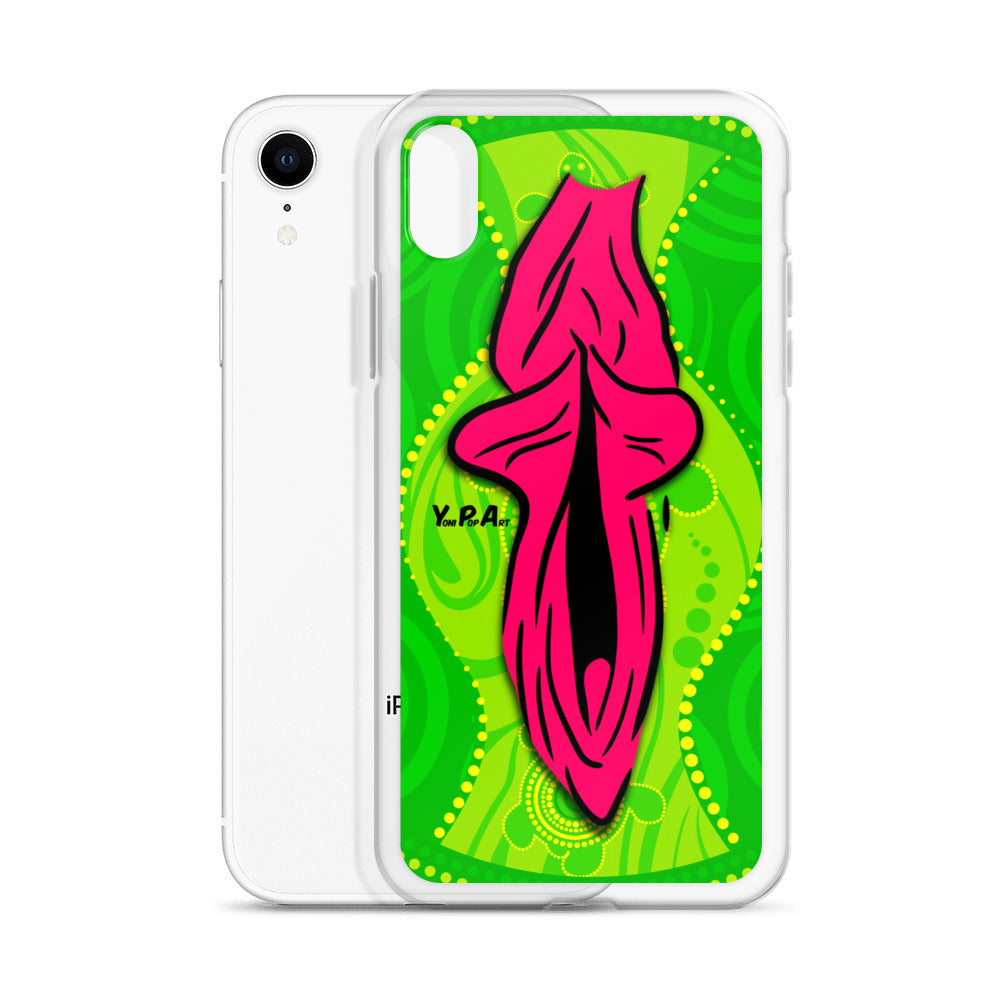 iPhone-Hülle YoniPopArt "Swirling Yoni on Green"