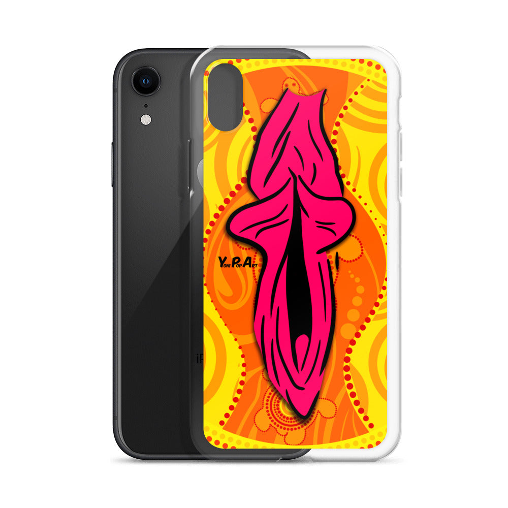 iPhone-Hülle YoniPopArt "Swirling Yoni on Yellow"