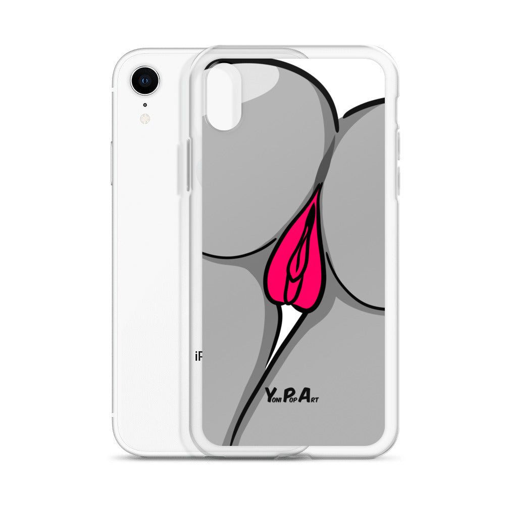 iPhone-Hülle YoniPopArt "Two Lips backside in schwarz-weiss-pink"
