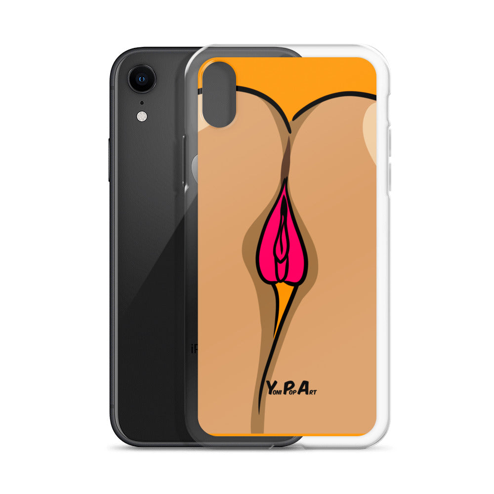iPhone-Hülle YoniPopArt "Two Lips backside on Orange"