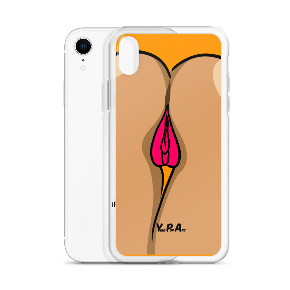 iPhone-Hülle YoniPopArt "Two Lips backside on Orange"