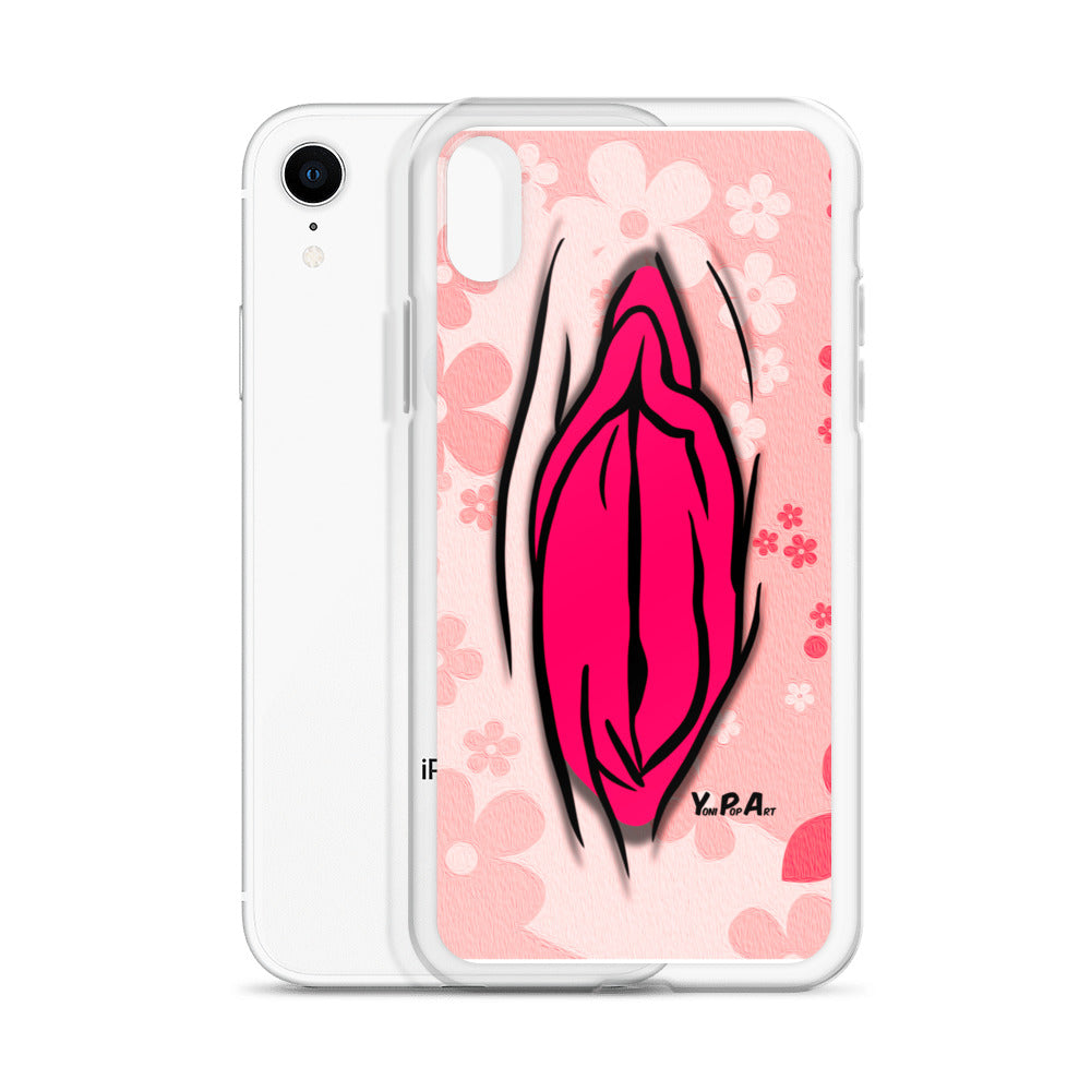 iPhone-Hülle "YoniPopArt #4 on light red Flowers"