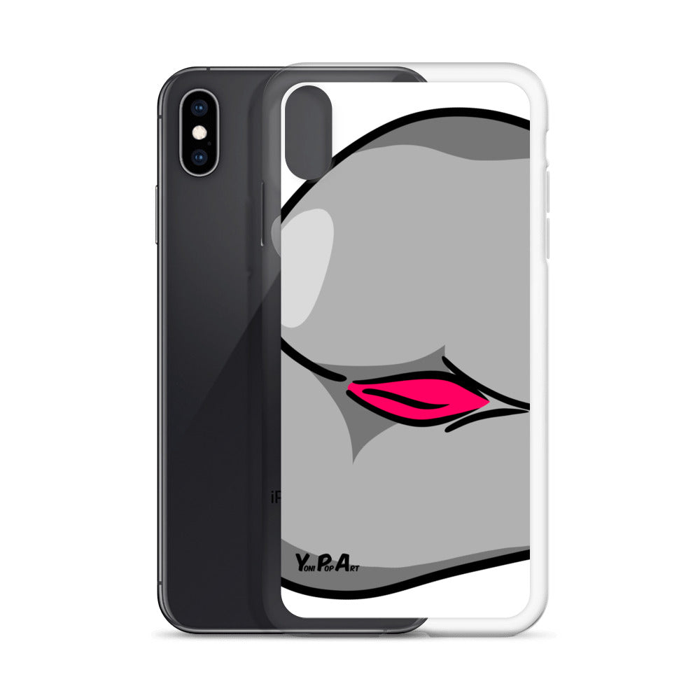 iPhone-Hülle YoniPopArt "Backside #3 in schwarz-weiss-pink"