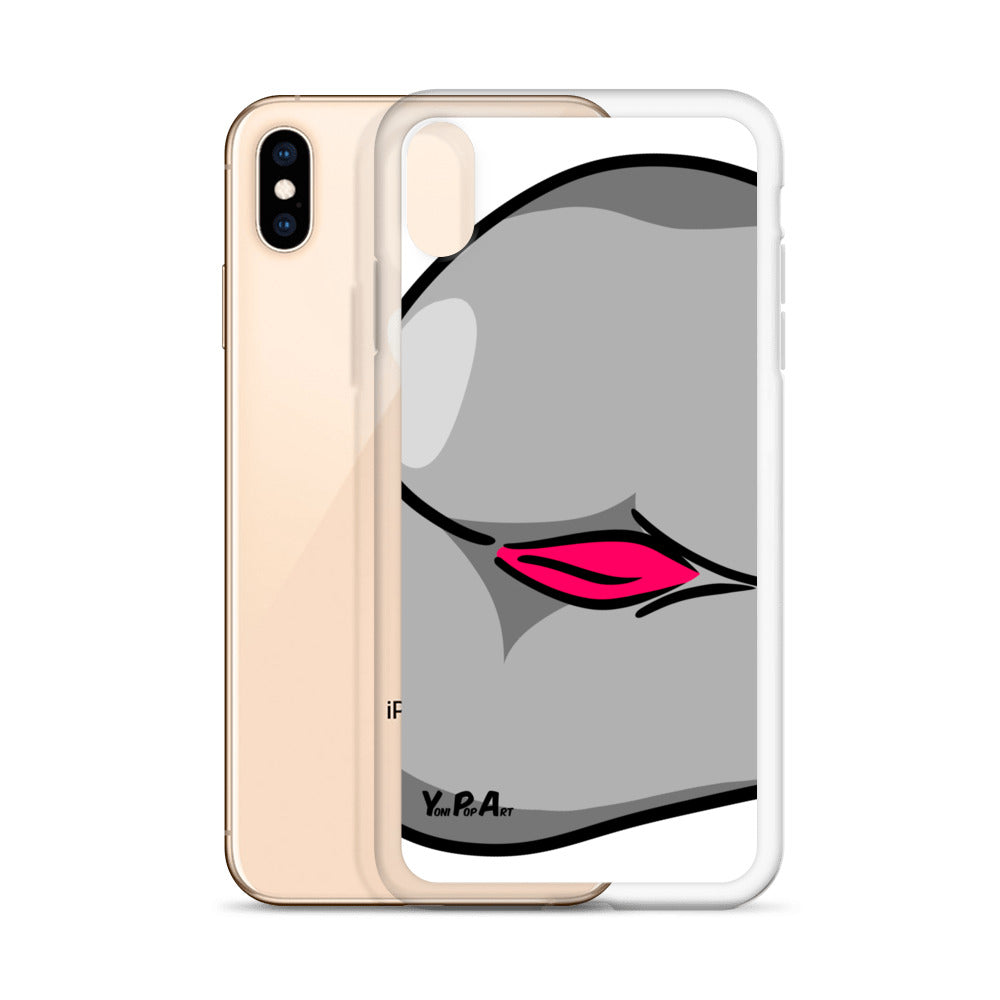 iPhone-Hülle YoniPopArt "Backside #3 in schwarz-weiss-pink"
