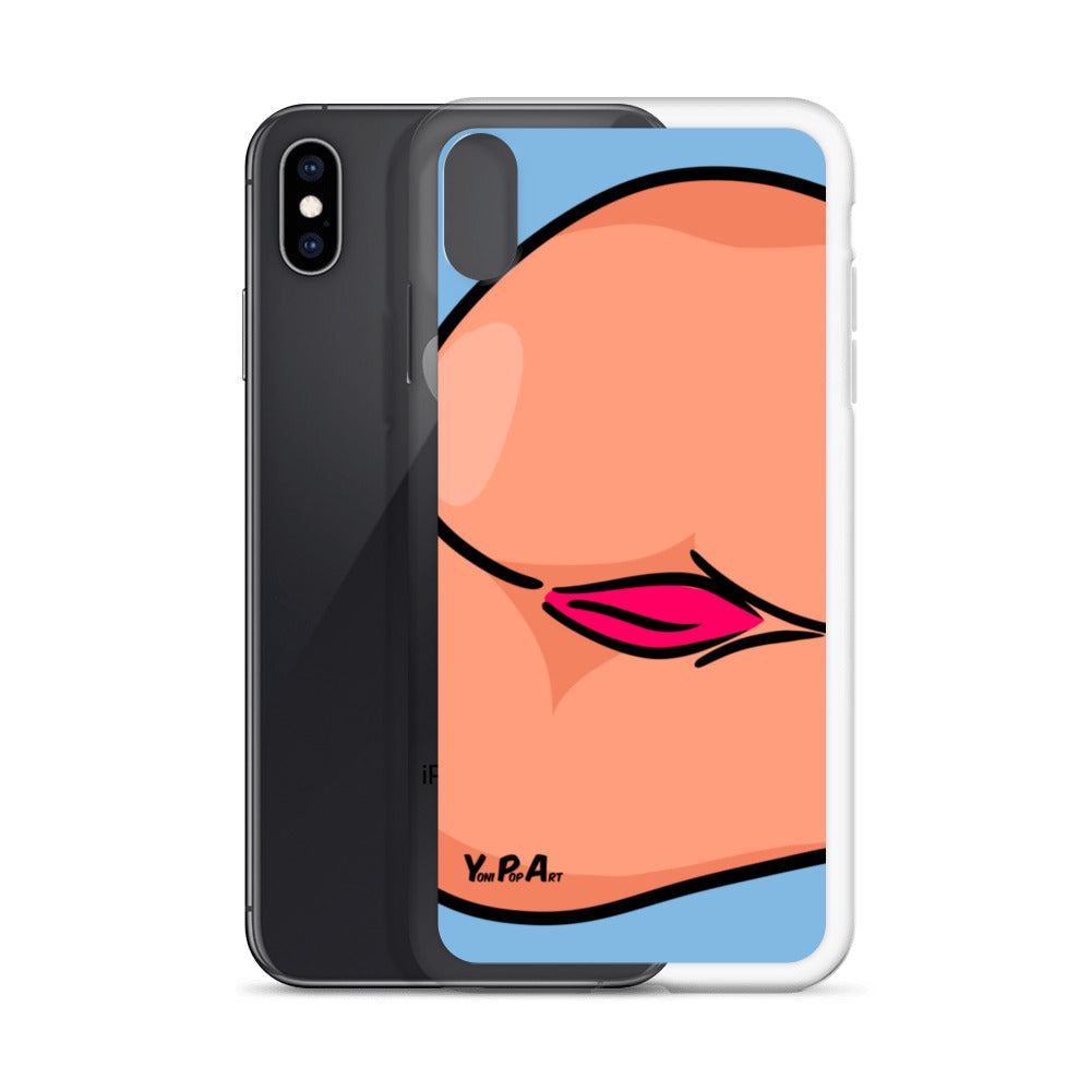 iPhone-Hülle YoniPopArt "Backside #3 on blue"