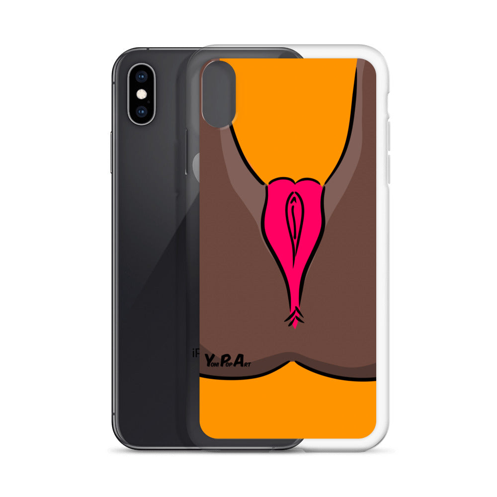 iPhone-Hülle YoniPopArt "Backside #5 on orange"