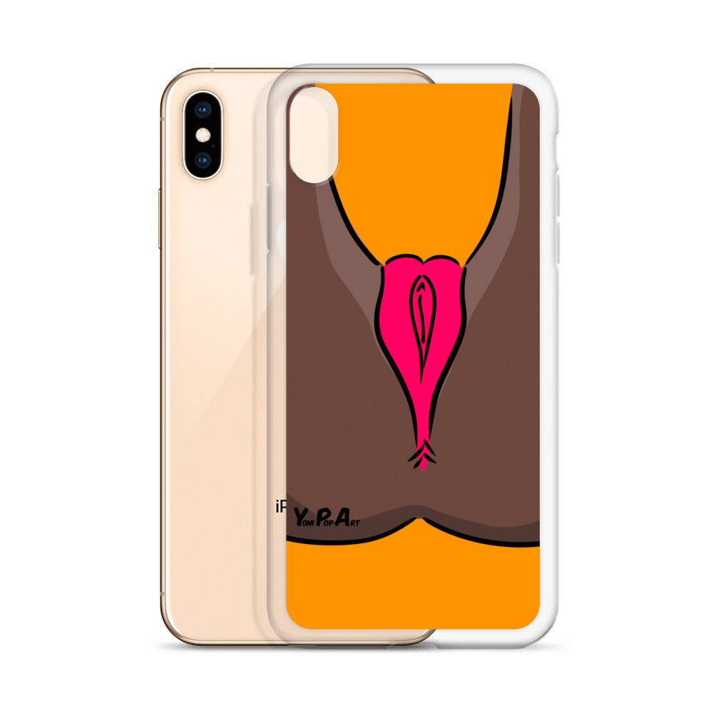 iPhone-Hülle YoniPopArt "Backside #5 on orange"