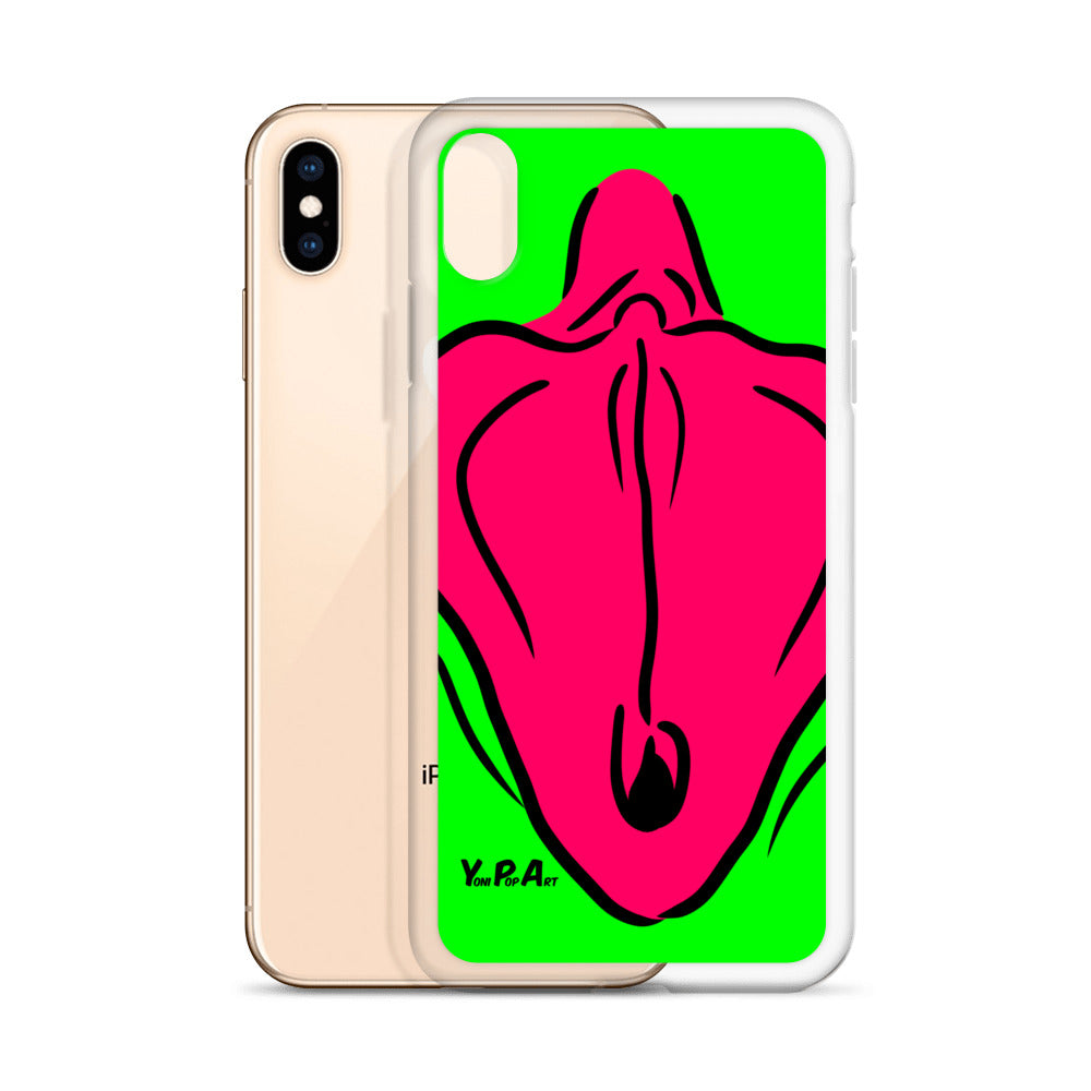 iPhone-Hülle YoniPopArt "Flaps on green"