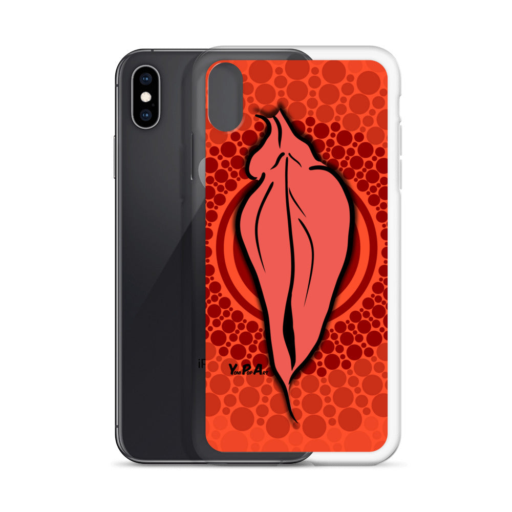 iPhone-Hülle YoniPopArt "pink flaps on red points #3"