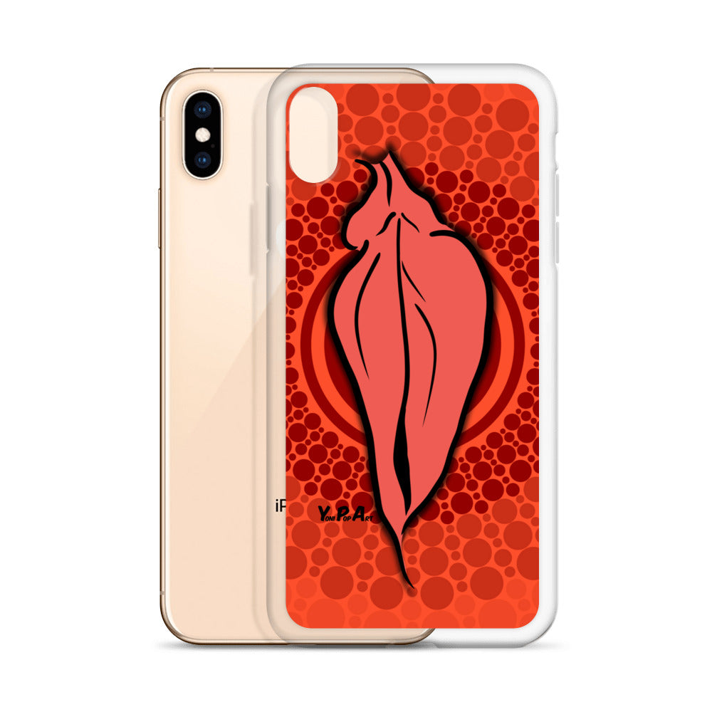 iPhone-Hülle YoniPopArt "pink flaps on red points #3"