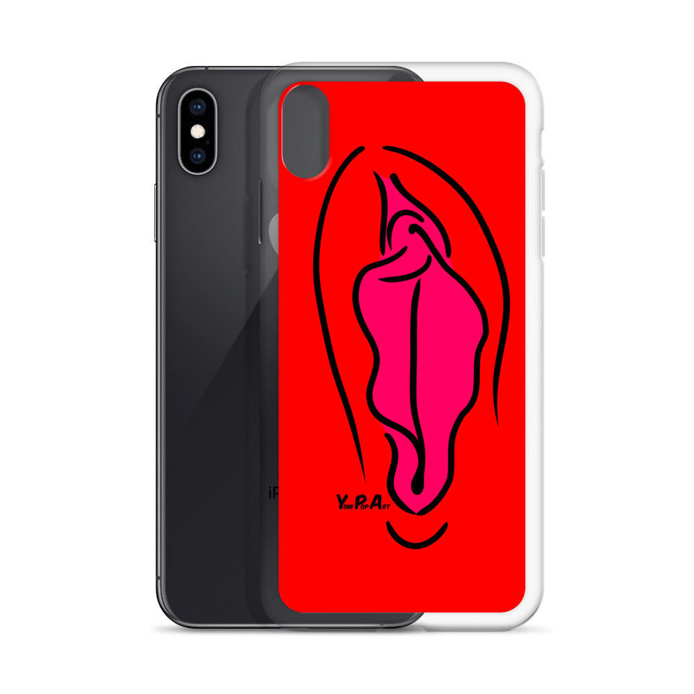 iPhone-Hülle YoniPopArt "Pink on Red"
