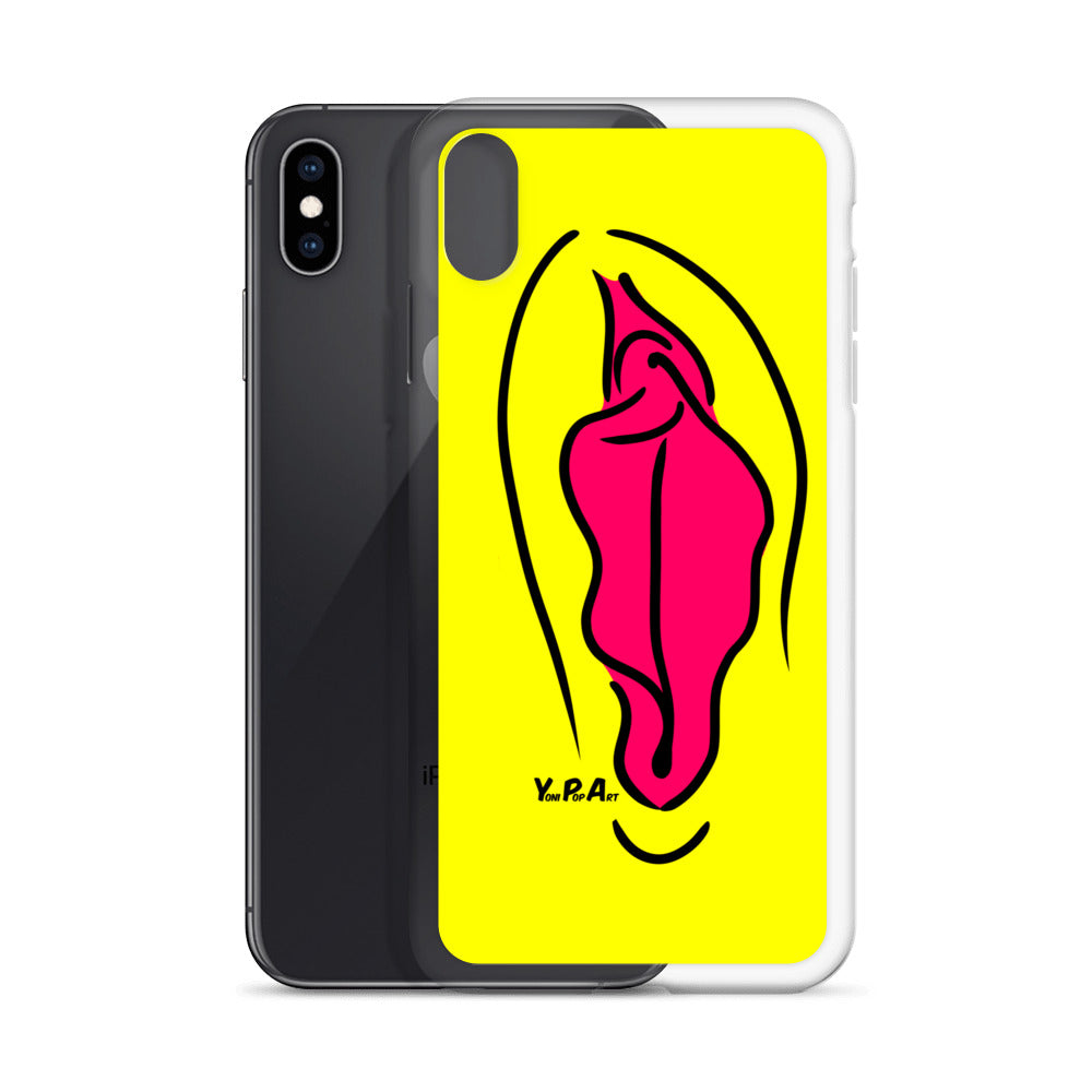 iPhone-Hülle YoniPopArt "Pink on Yellow"