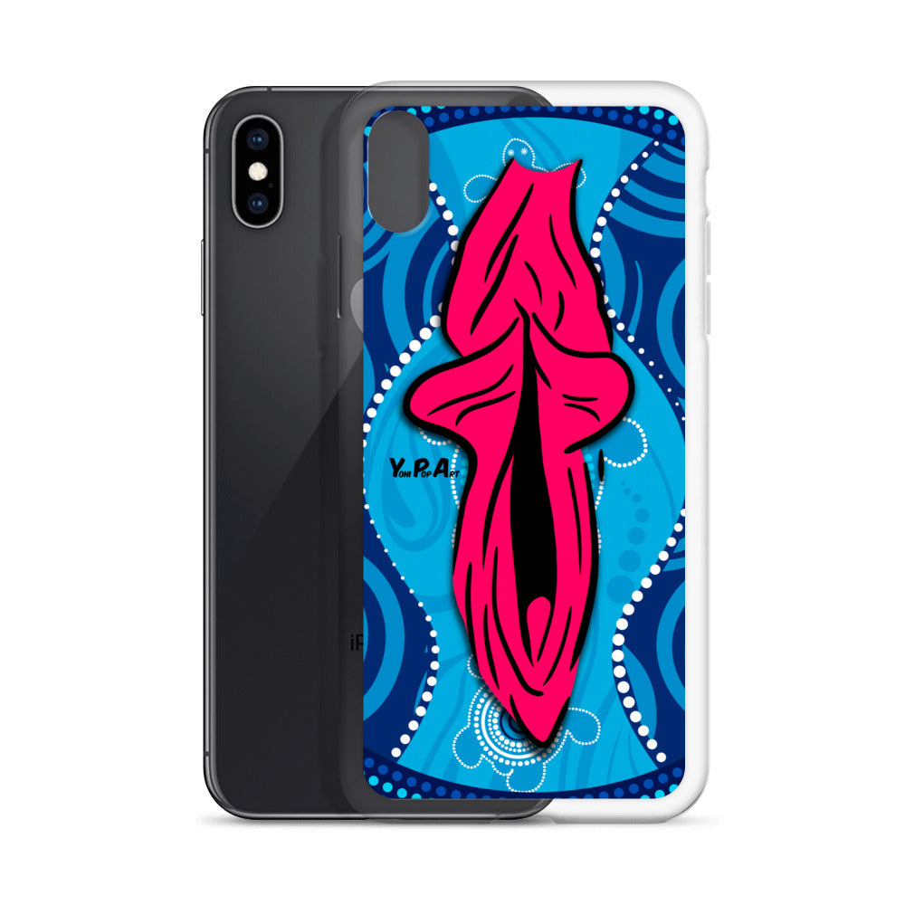 iPhone-Hülle YoniPopArt "Swirling Yoni on Blue"