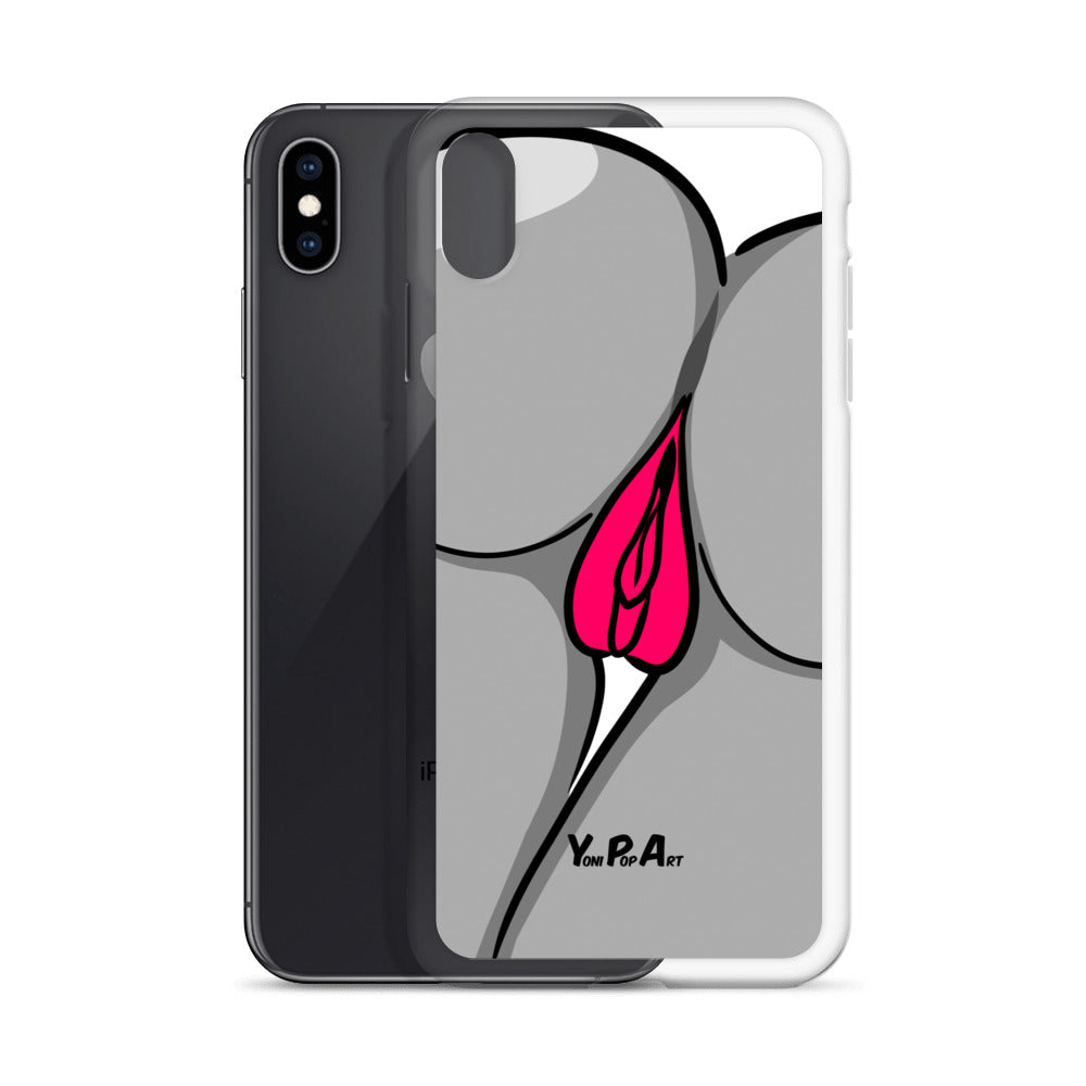 iPhone-Hülle YoniPopArt "Two Lips backside in schwarz-weiss-pink"
