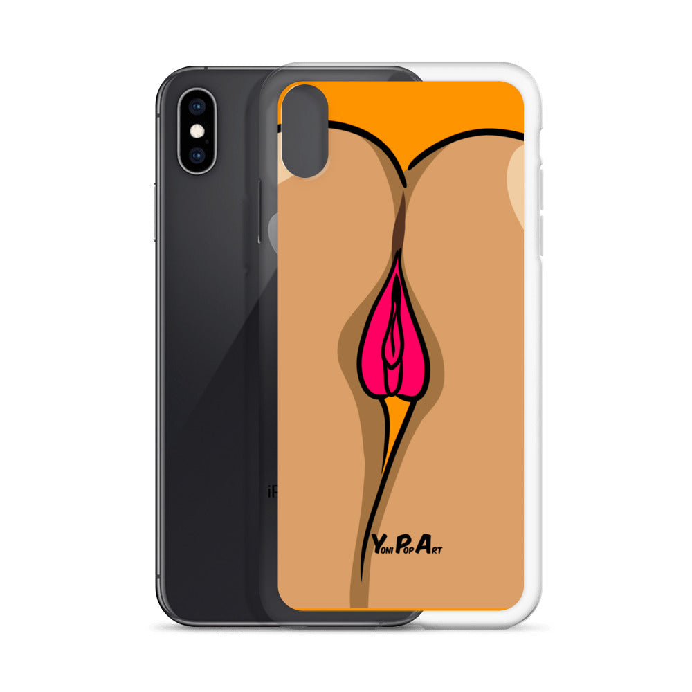 iPhone-Hülle YoniPopArt "Two Lips backside on Orange"