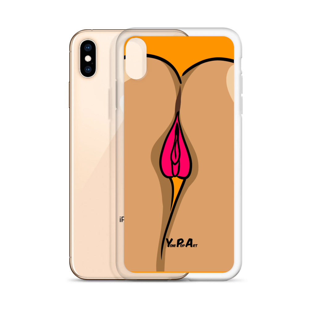 iPhone-Hülle YoniPopArt "Two Lips backside on Orange"