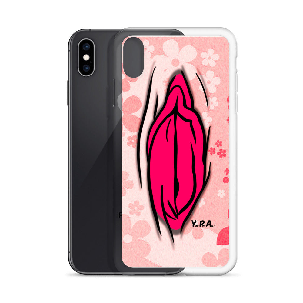 iPhone-Hülle "YoniPopArt #4 on light red Flowers"