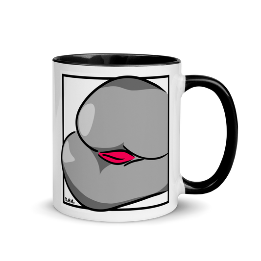 Tasse mit Backside #3 in Schwarz-Weiss-Pink