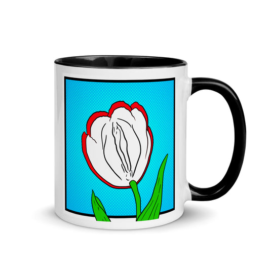 Tasse YoniPopArt #8 mit farbiger Innenseite