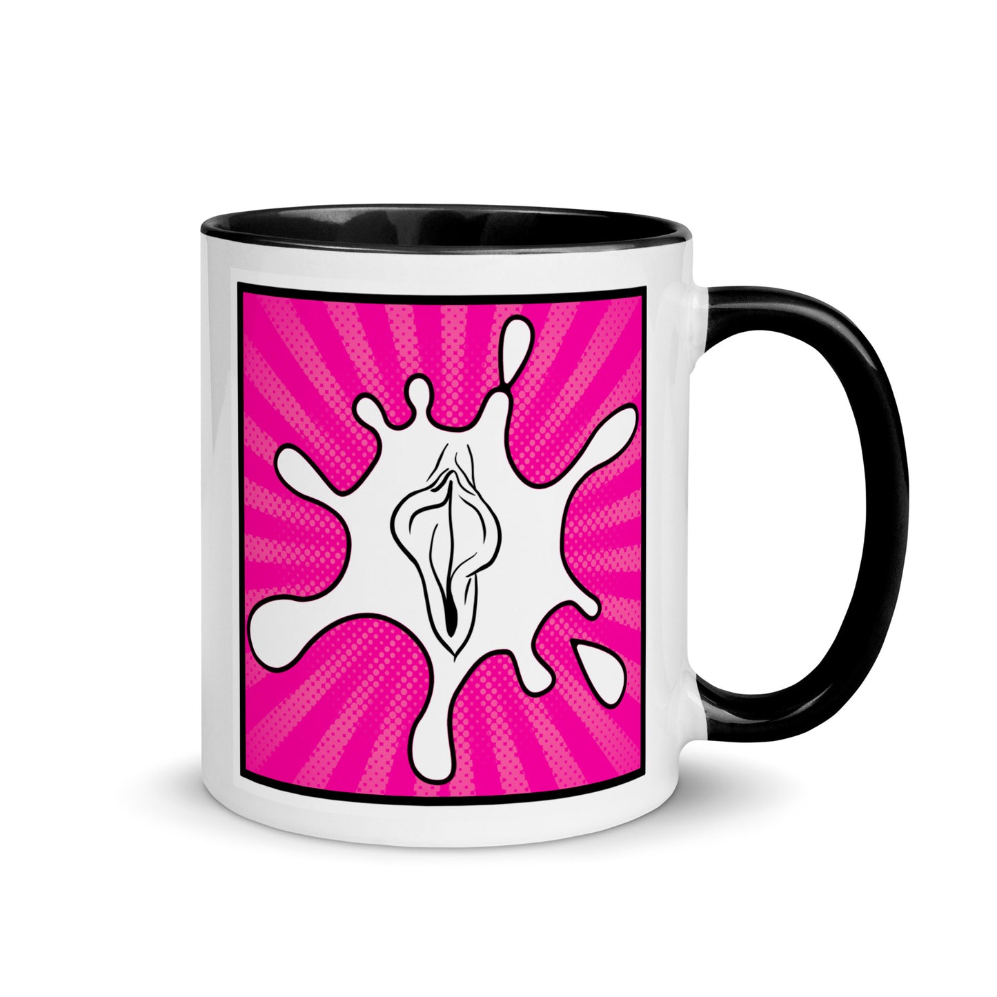 Tasse YoniPopArt #7 mit farbiger Innenseite