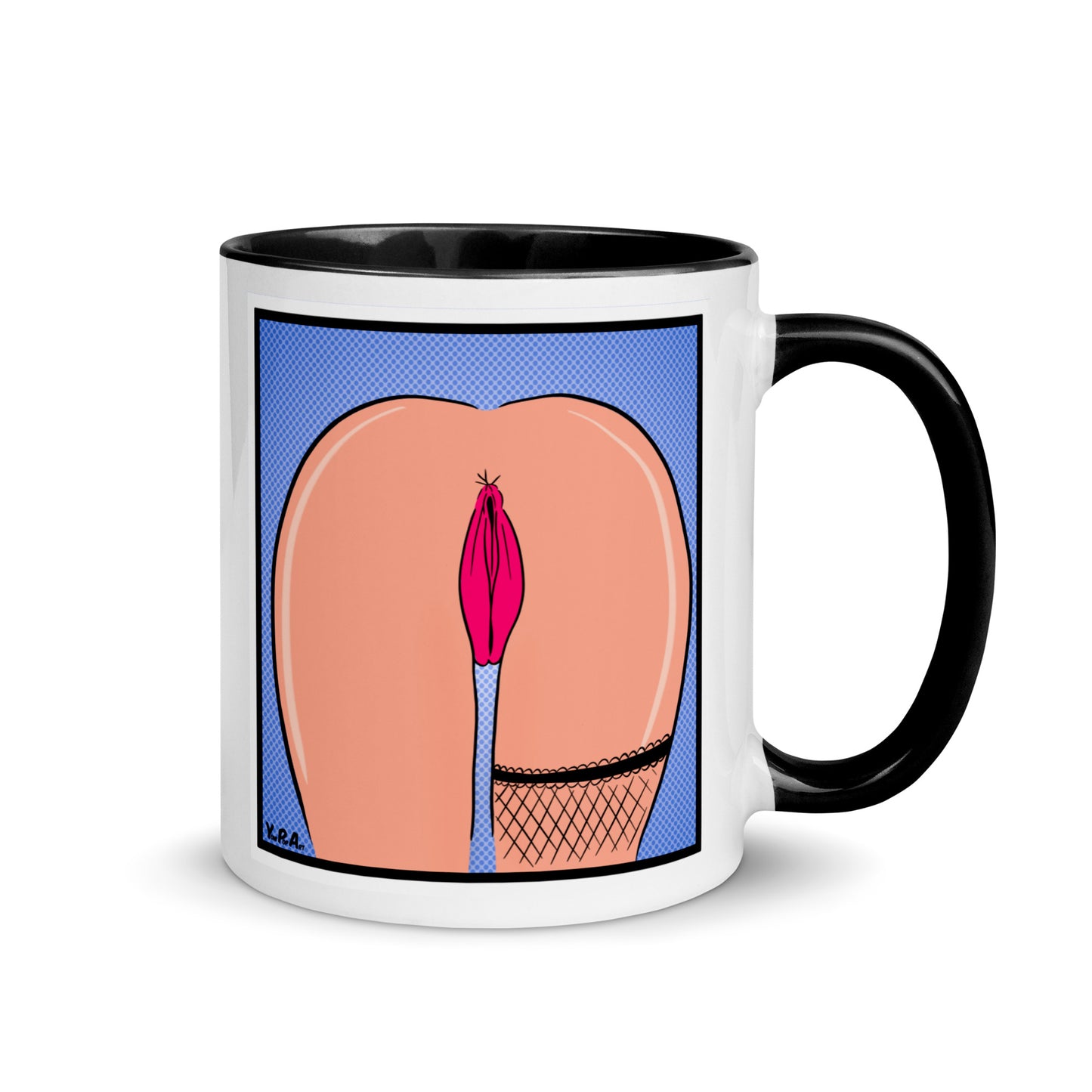 Tasse YoniPopArt "Butt" mit farbiger Innenseite