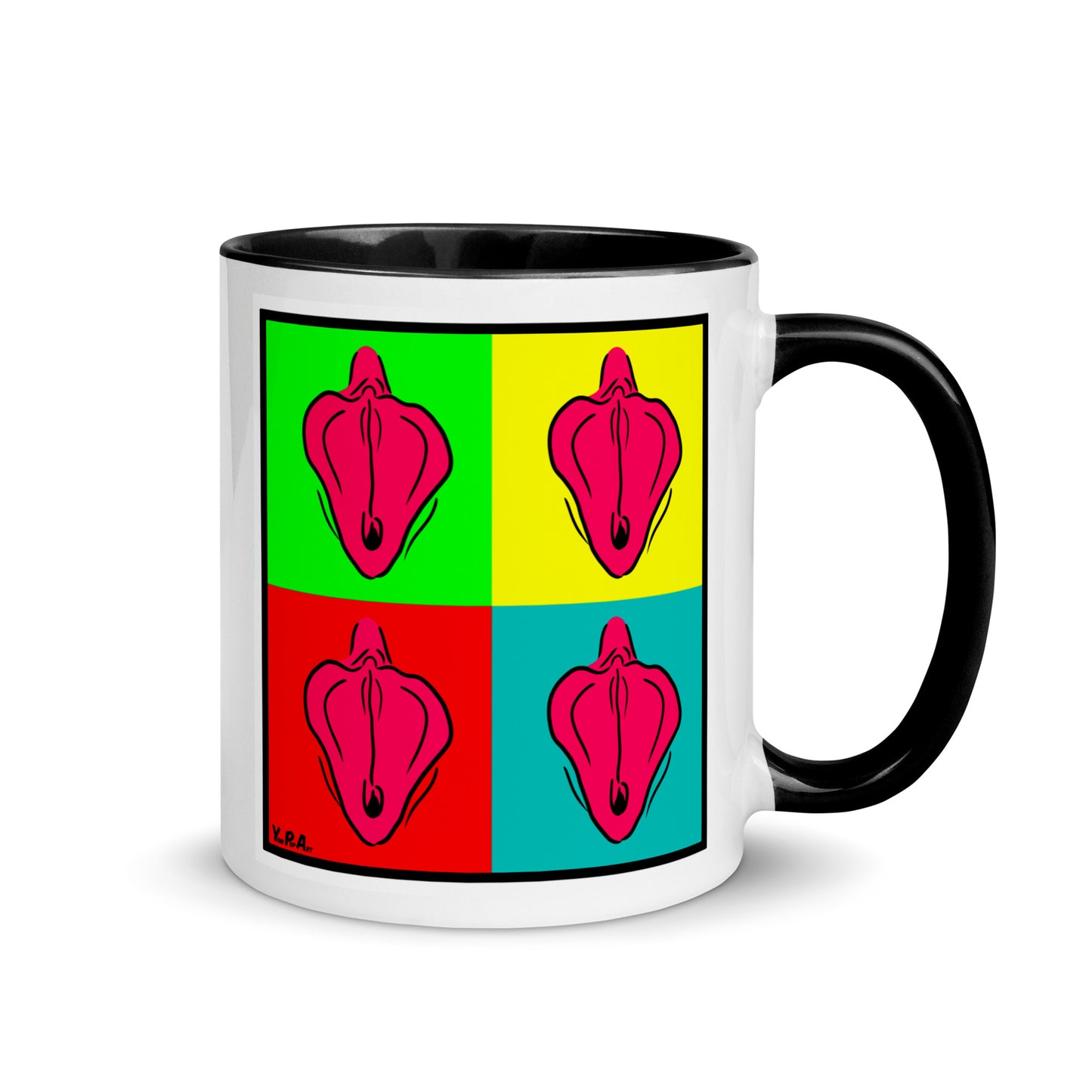 Tasse YoniPopArt "Collection #1" mit farbiger Innenseite