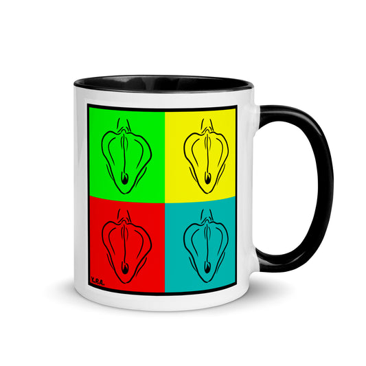 Tasse YoniPopArt "Collection #2" mit farbiger Innenseite