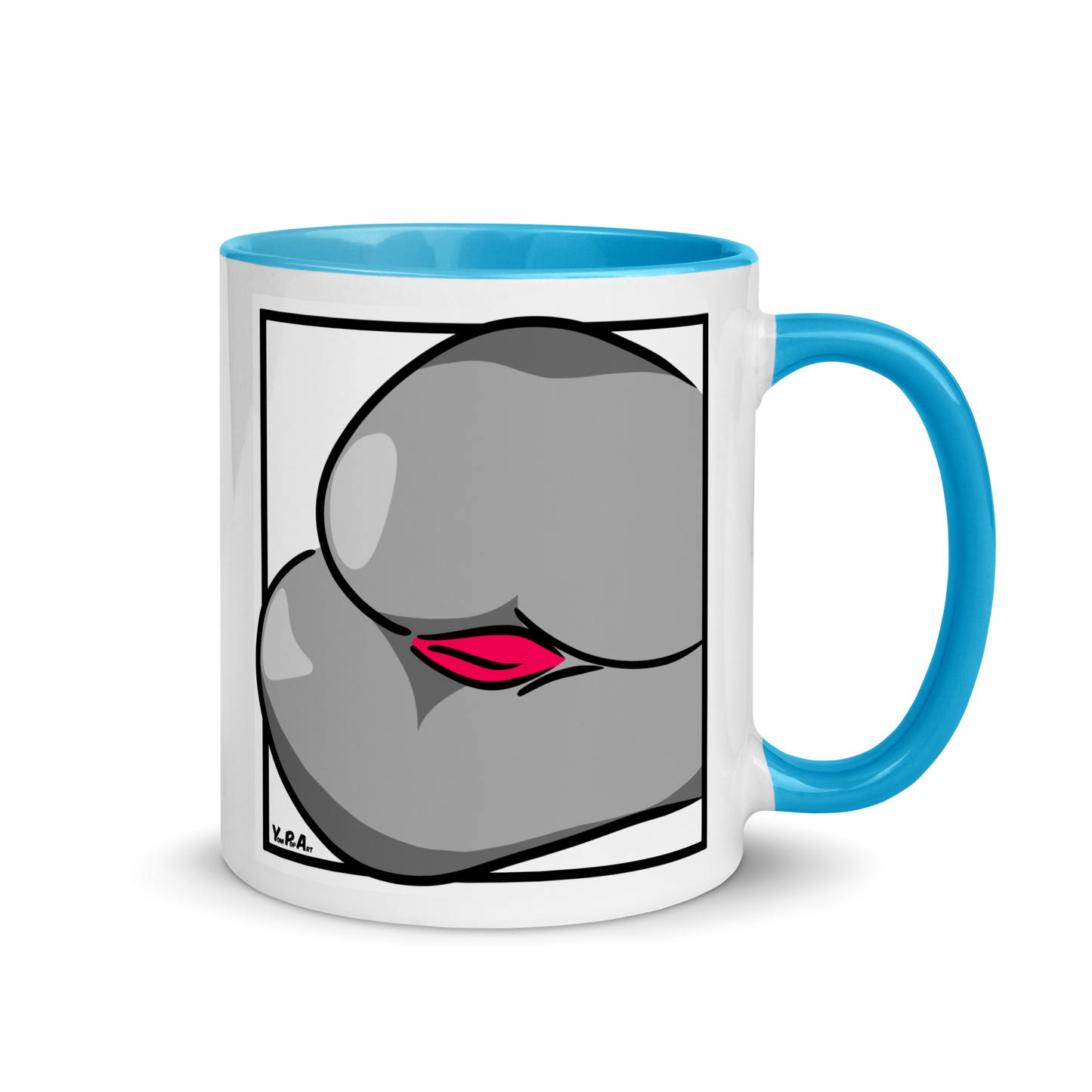 Tasse mit Backside #3 in Schwarz-Weiss-Pink