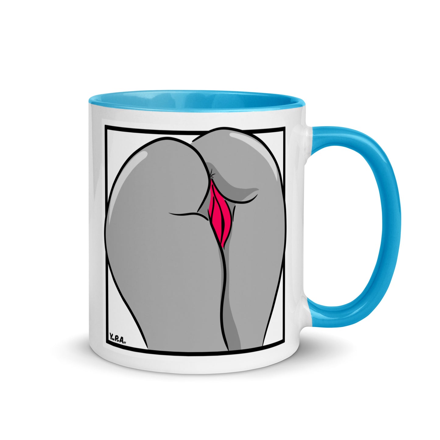 Tasse mit Backside in Schwarz-Weiss-Pink