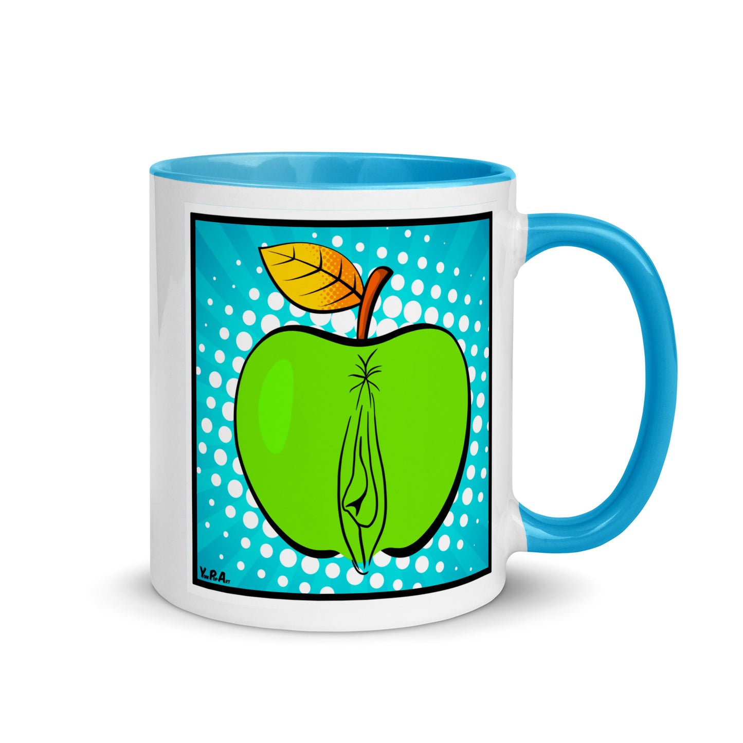 Tasse YoniPopArt "Apple" mit farbiger Innenseite