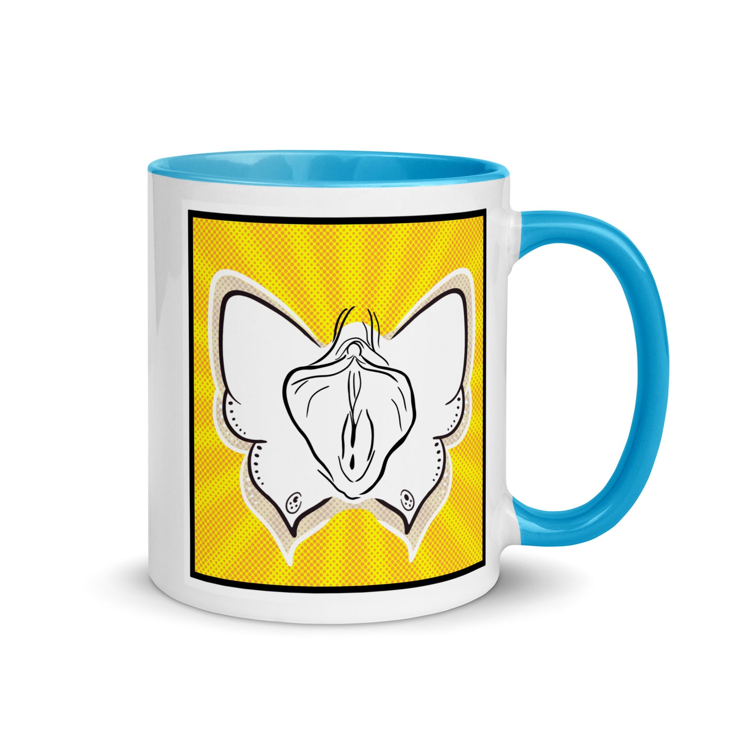 Tasse YoniPopArt #9 mit farbiger Innenseite