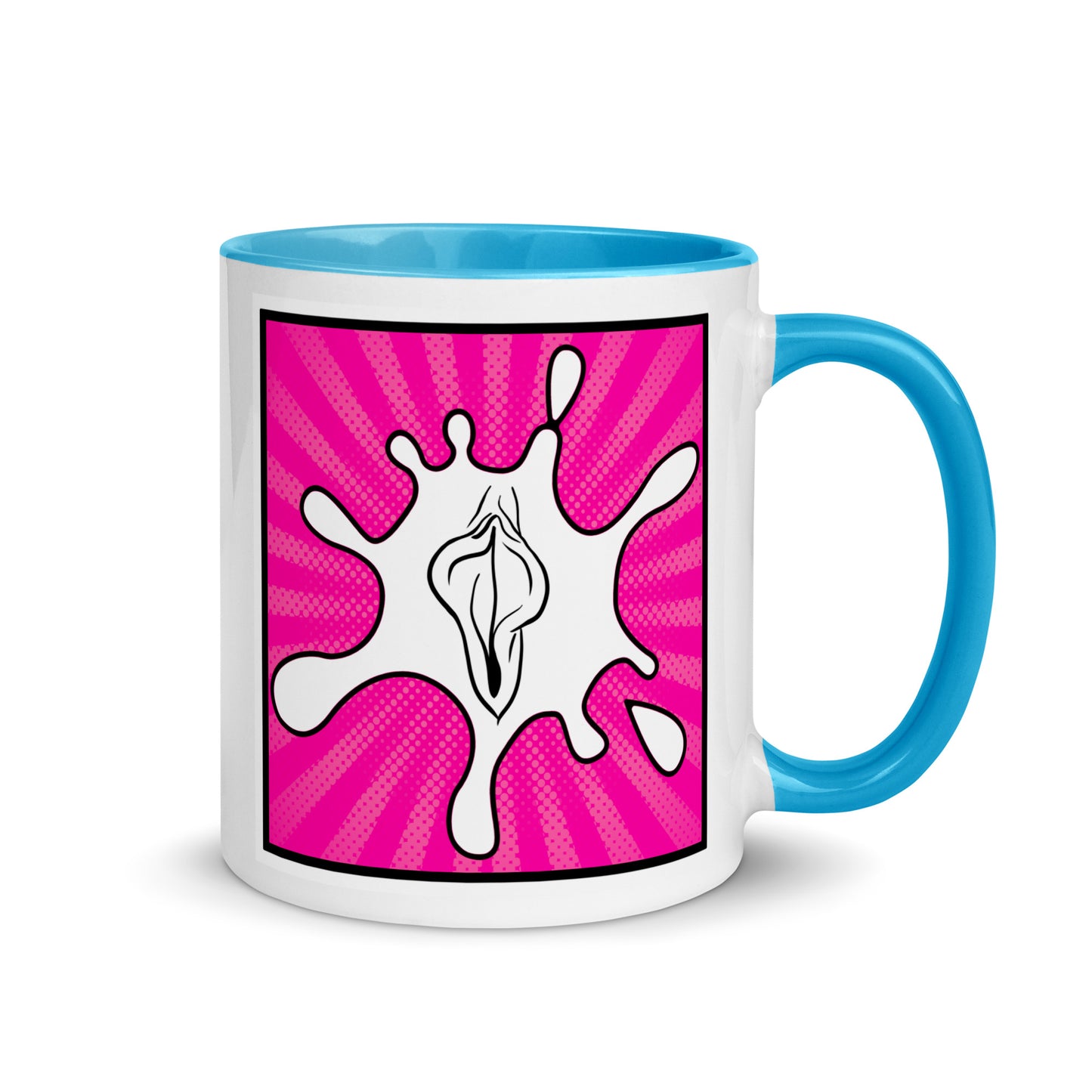 Tasse YoniPopArt #7 mit farbiger Innenseite