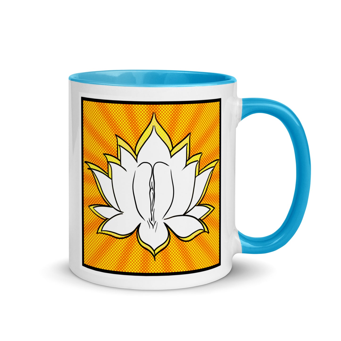 Tasse YoniPopArt #5 mit farbiger Innenseite