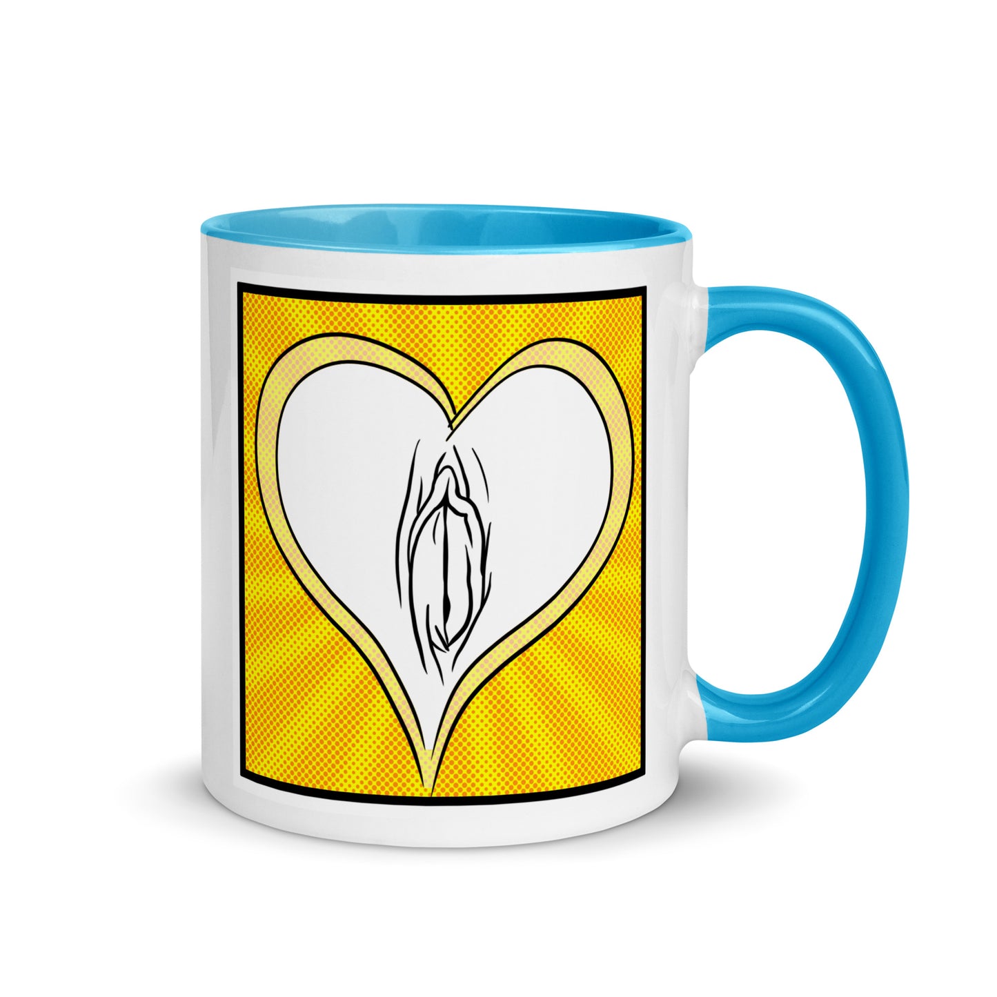 Tasse YoniPopArt #4 mit farbiger Innenseite