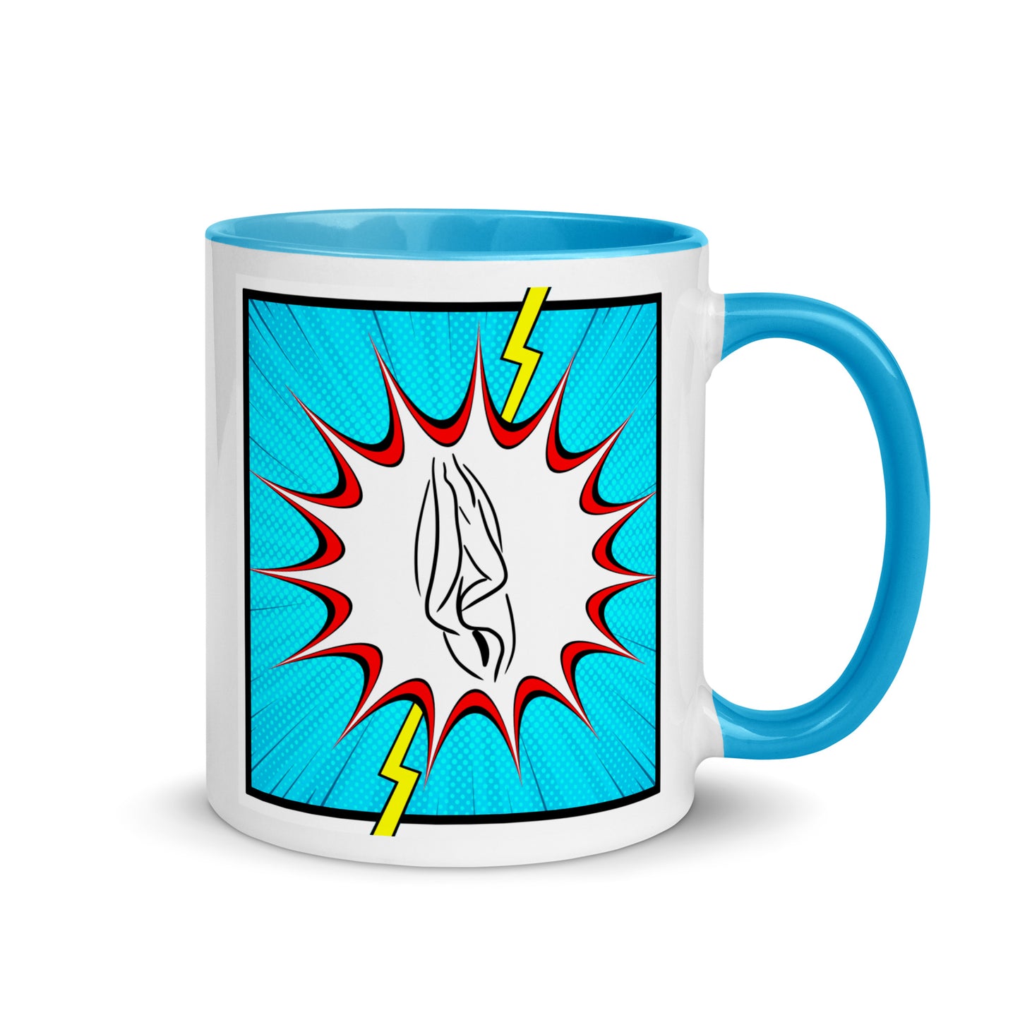 Tasse YoniPopArt "Flashed" mit farbiger Innenseite