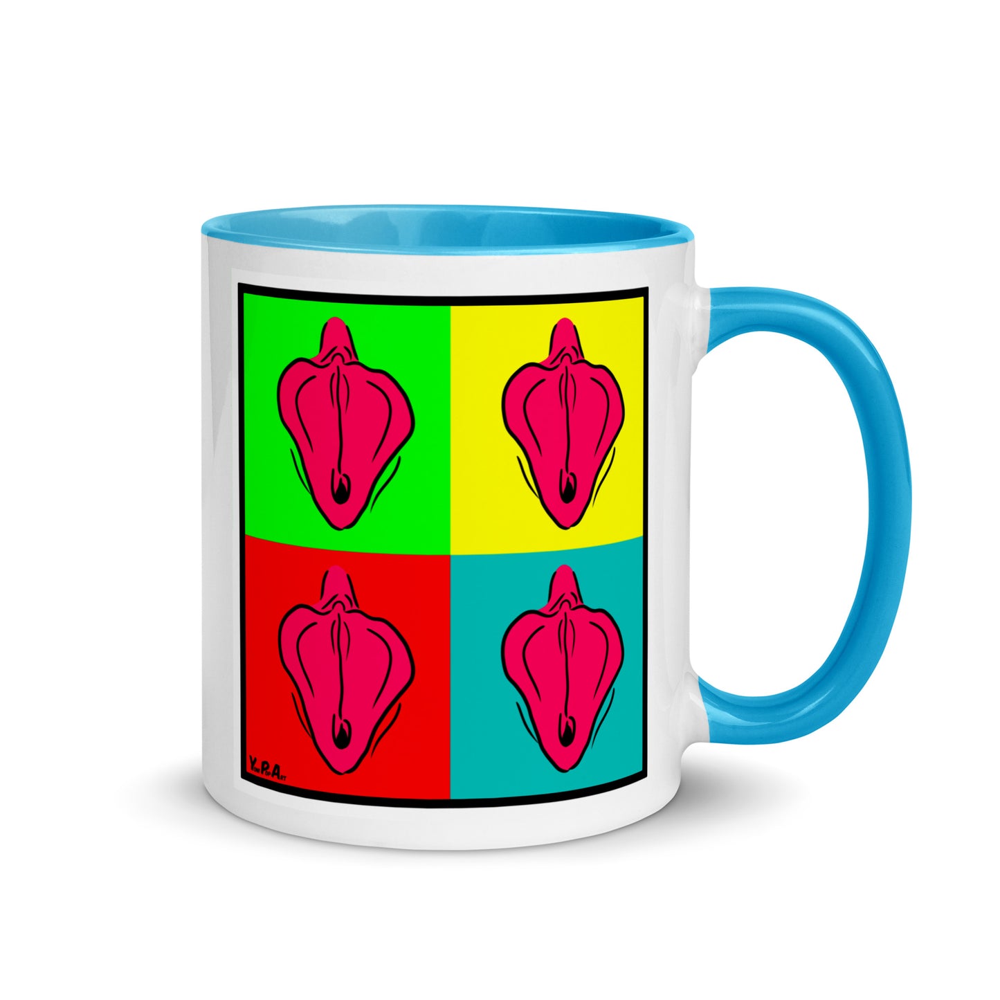 Tasse YoniPopArt "Collection #1" mit farbiger Innenseite