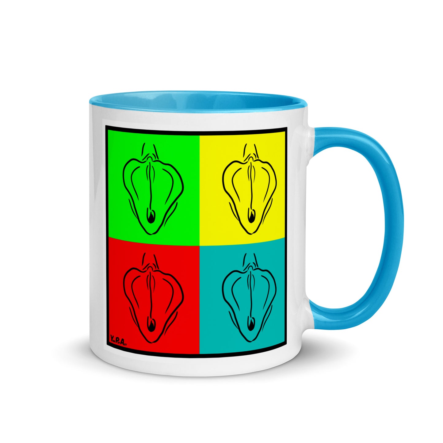 Tasse YoniPopArt "Collection #2" mit farbiger Innenseite