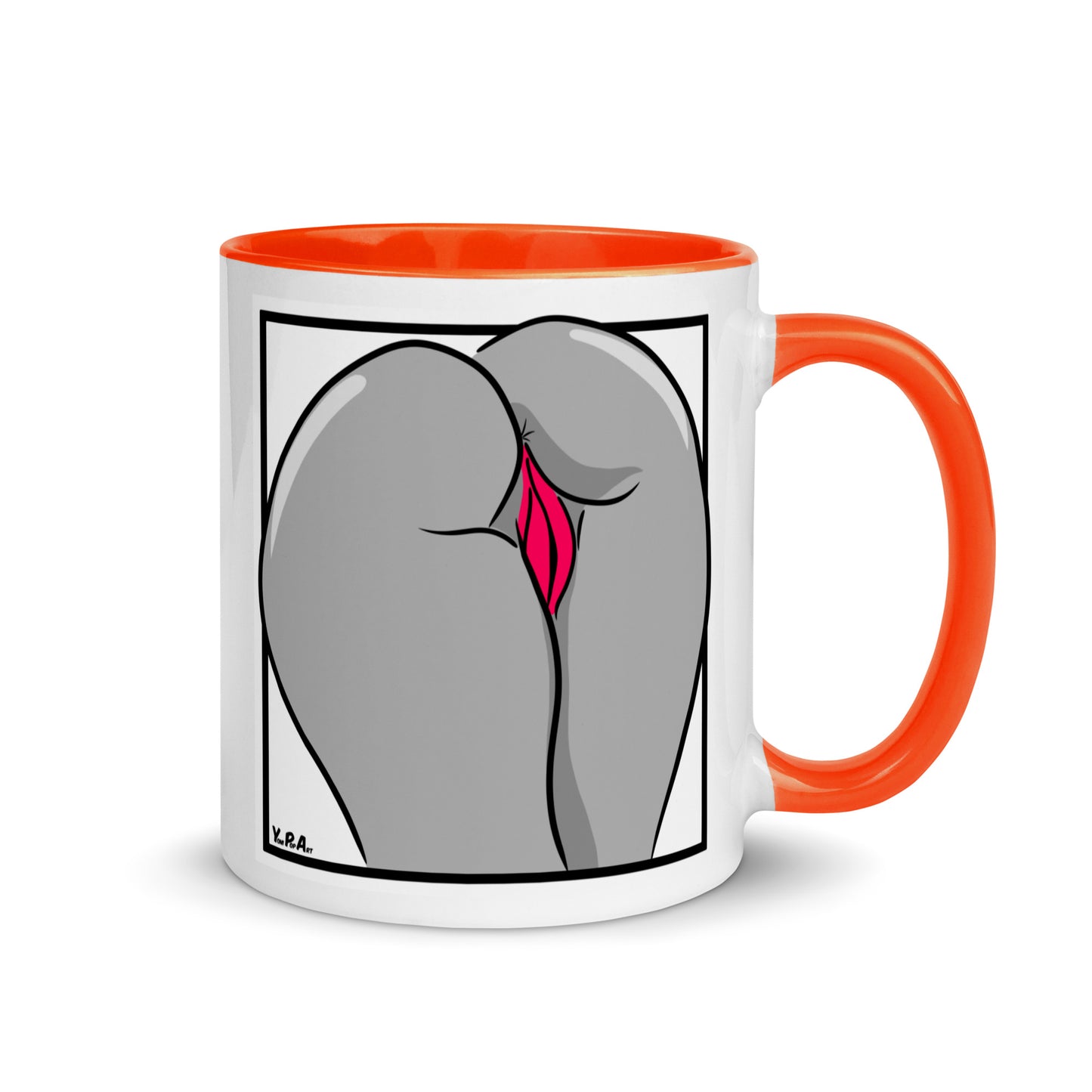 Tasse mit Backside in Schwarz-Weiss-Pink