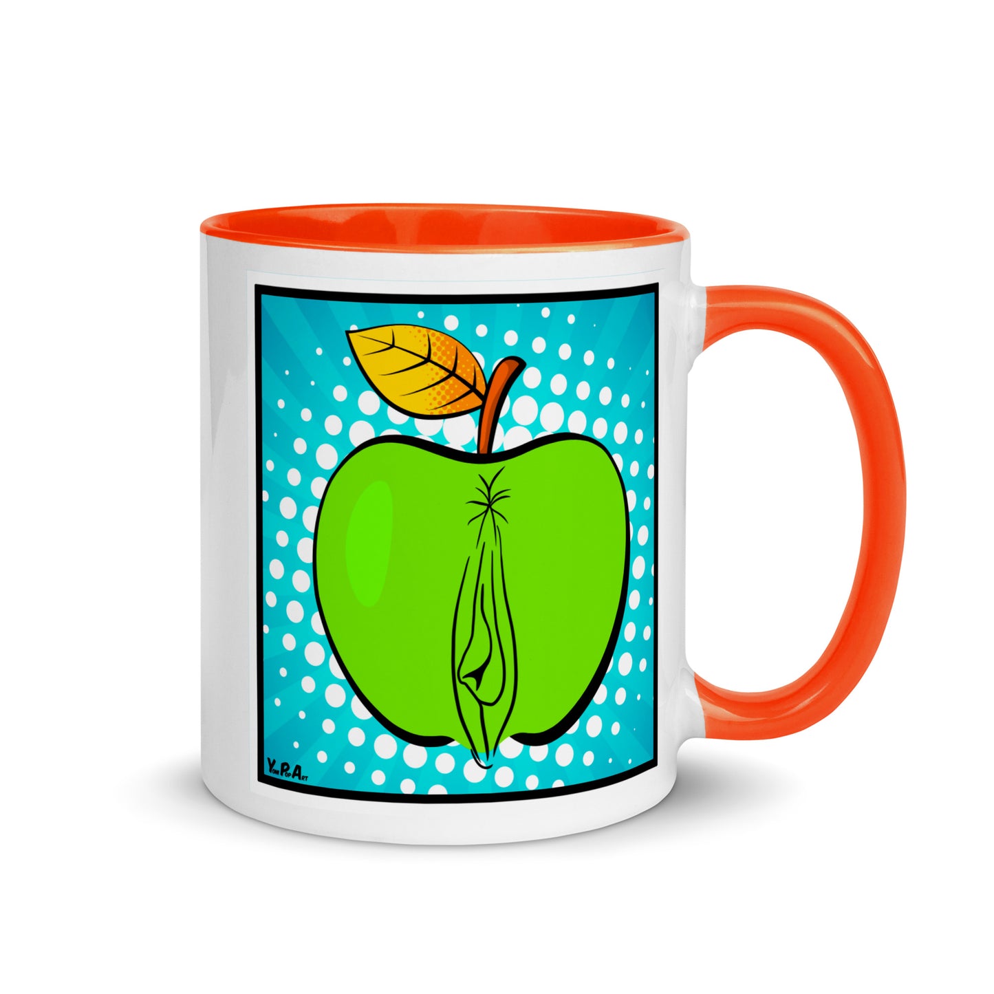 Tasse YoniPopArt "Apple" mit farbiger Innenseite