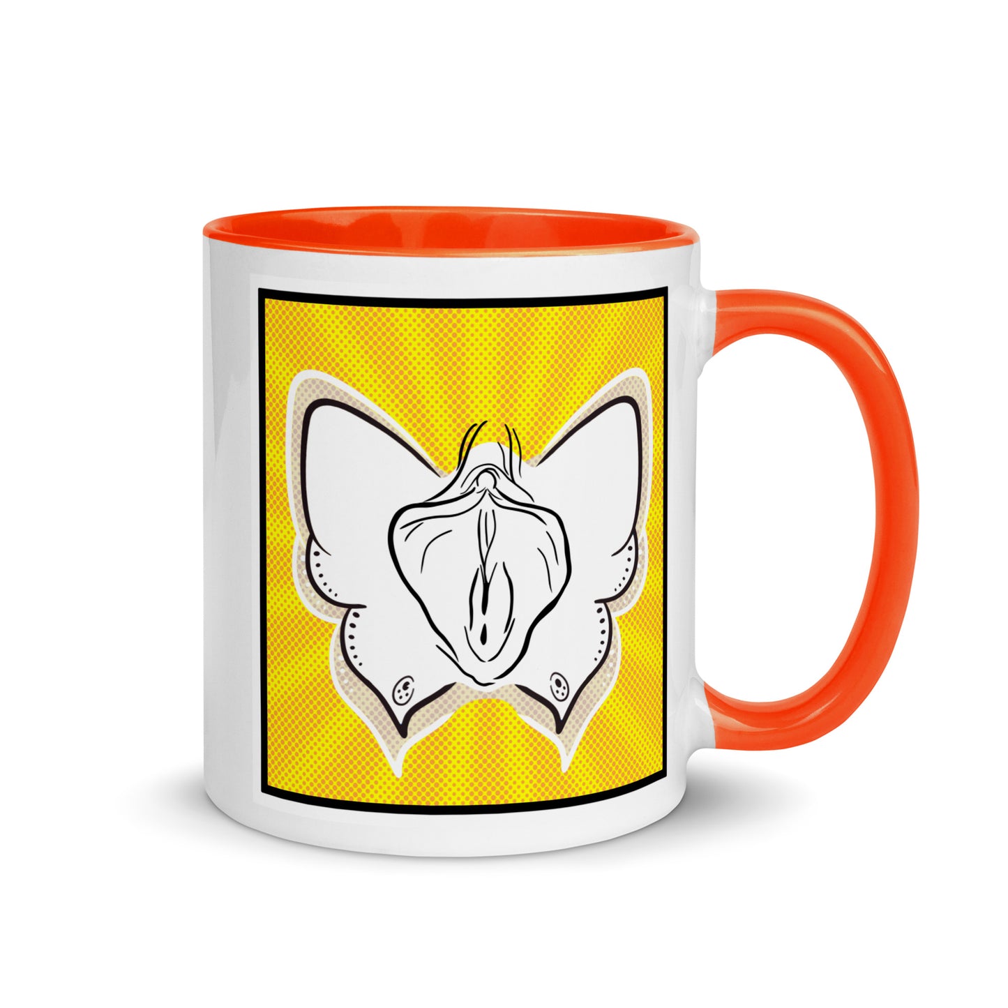 Tasse YoniPopArt #9 mit farbiger Innenseite