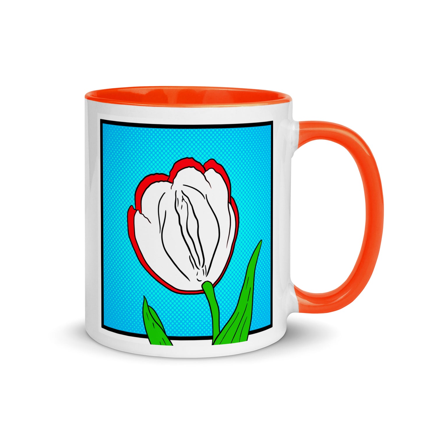 Tasse YoniPopArt #8 mit farbiger Innenseite