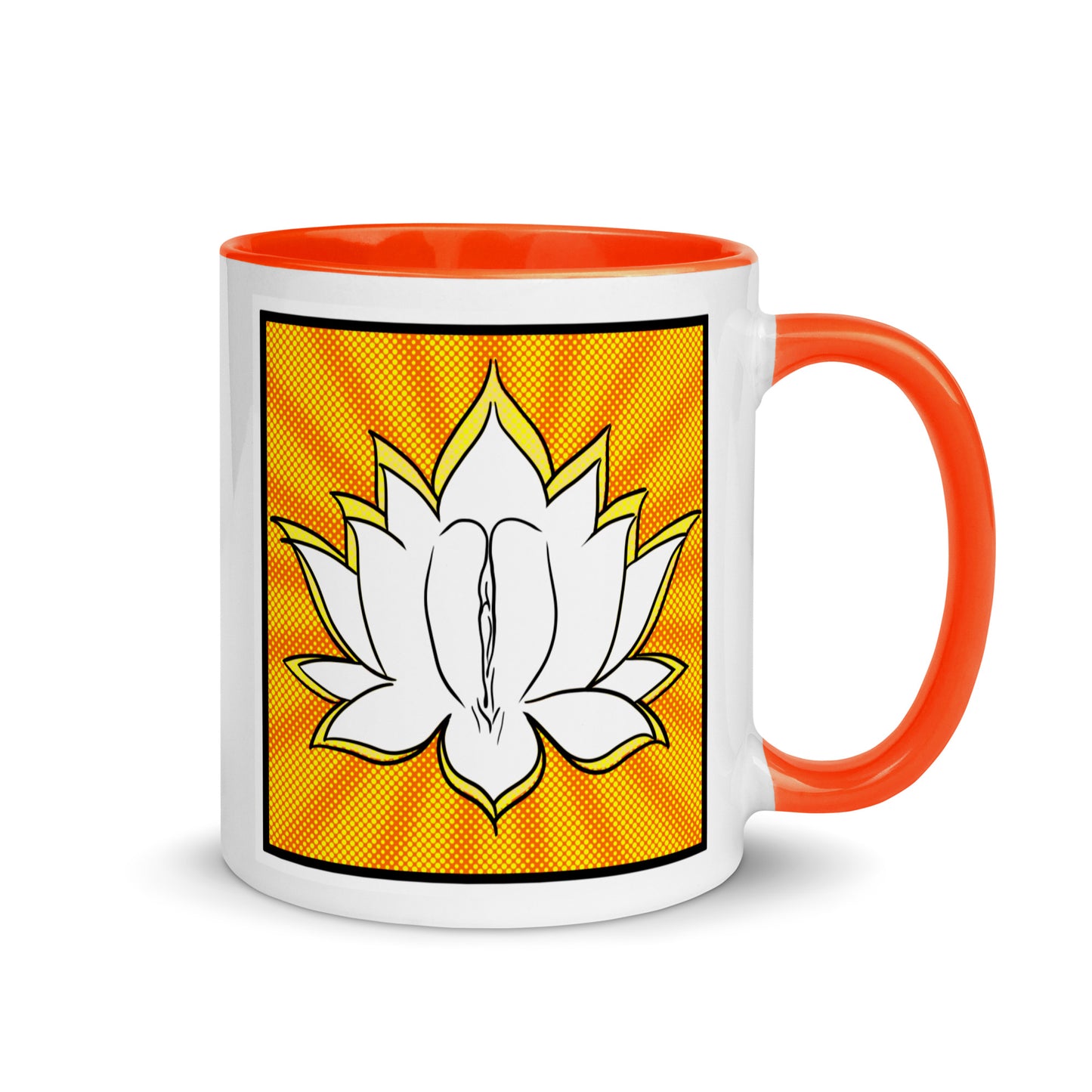 Tasse YoniPopArt #5 mit farbiger Innenseite