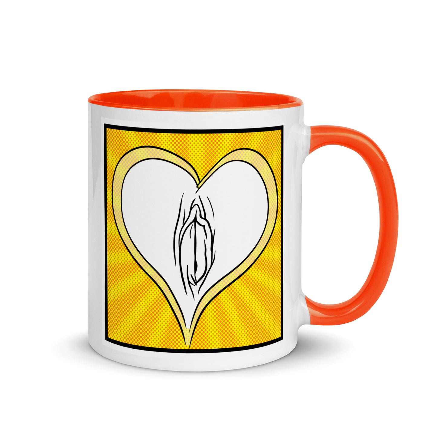 Tasse YoniPopArt #4 mit farbiger Innenseite