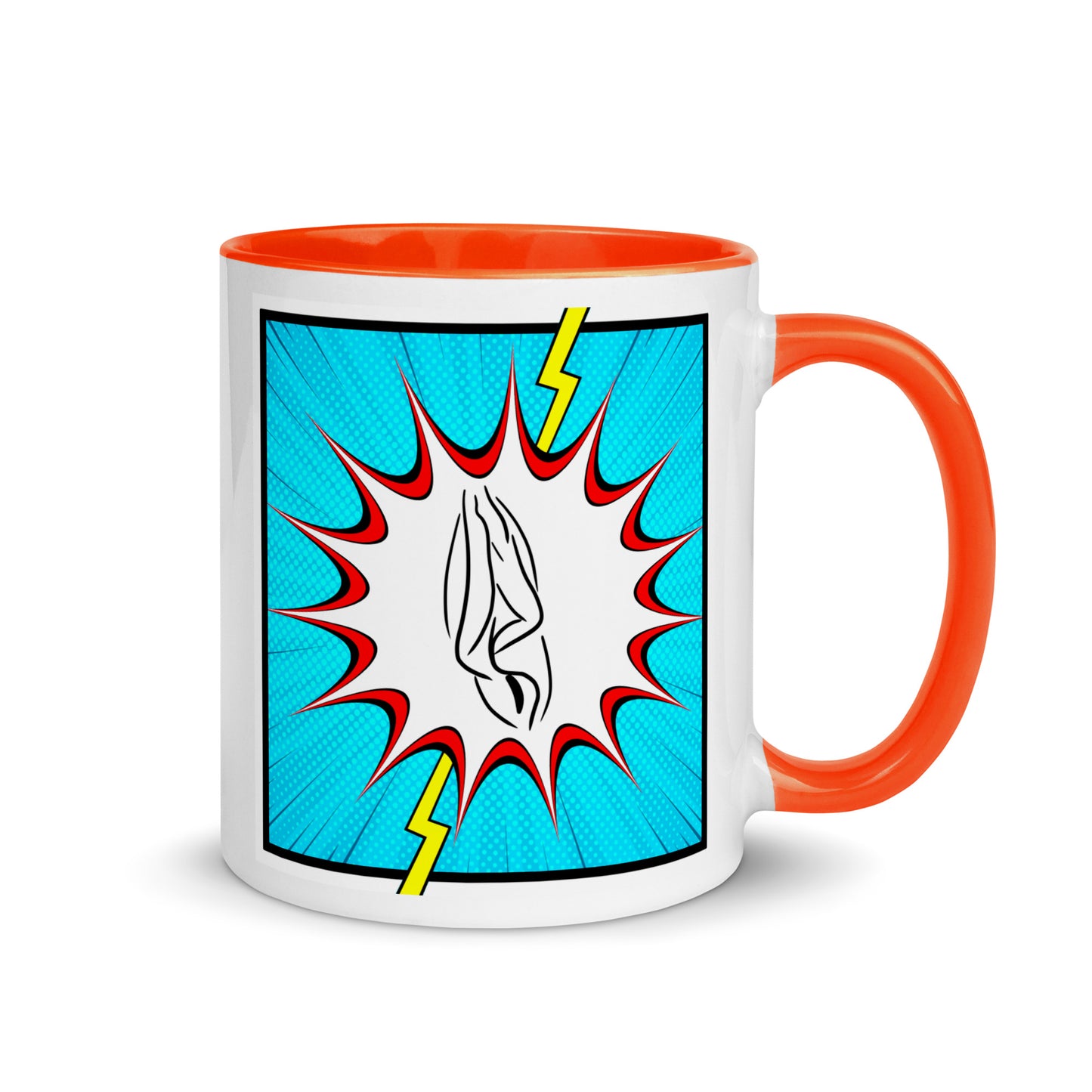 Tasse YoniPopArt "Flashed" mit farbiger Innenseite