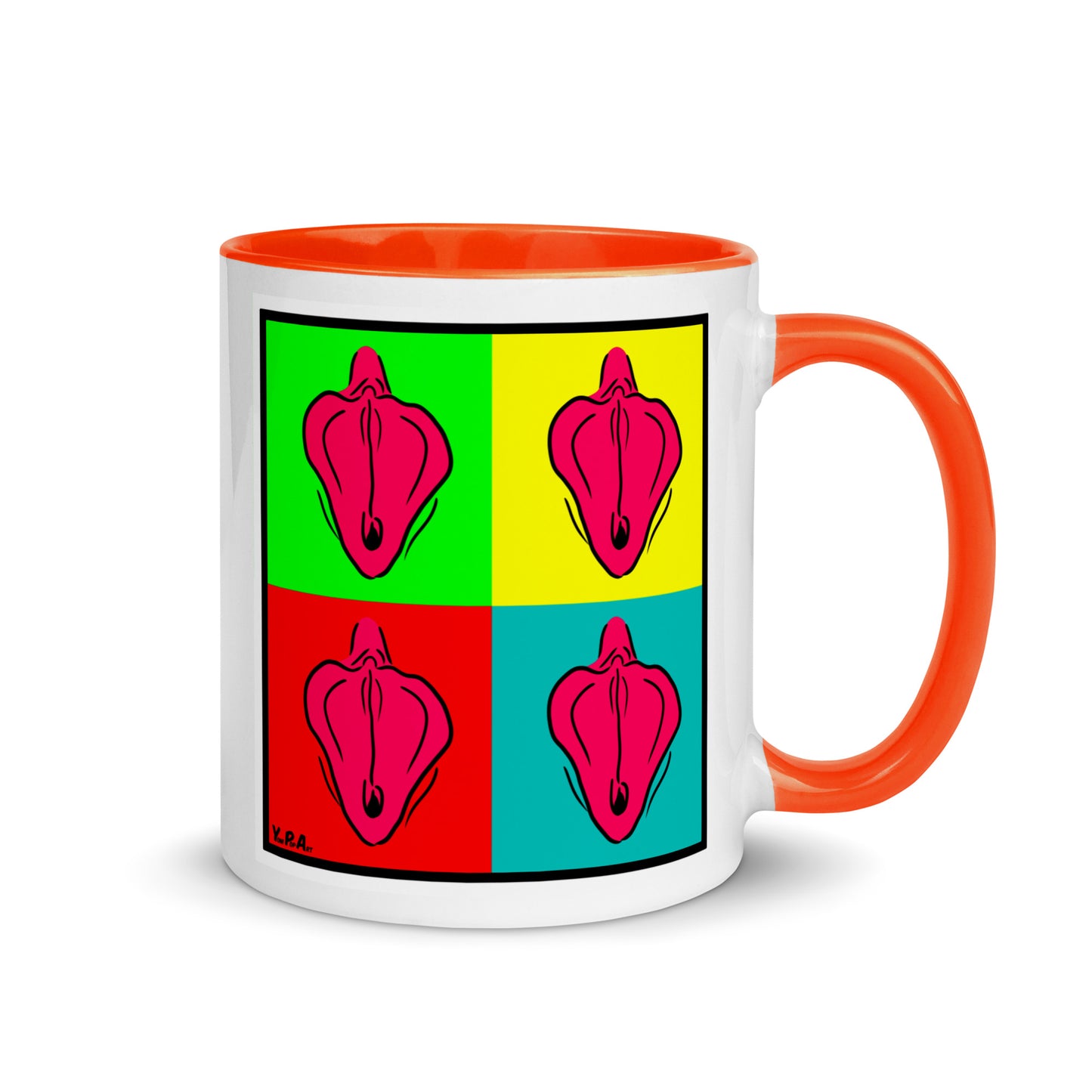 Tasse YoniPopArt "Collection #1" mit farbiger Innenseite