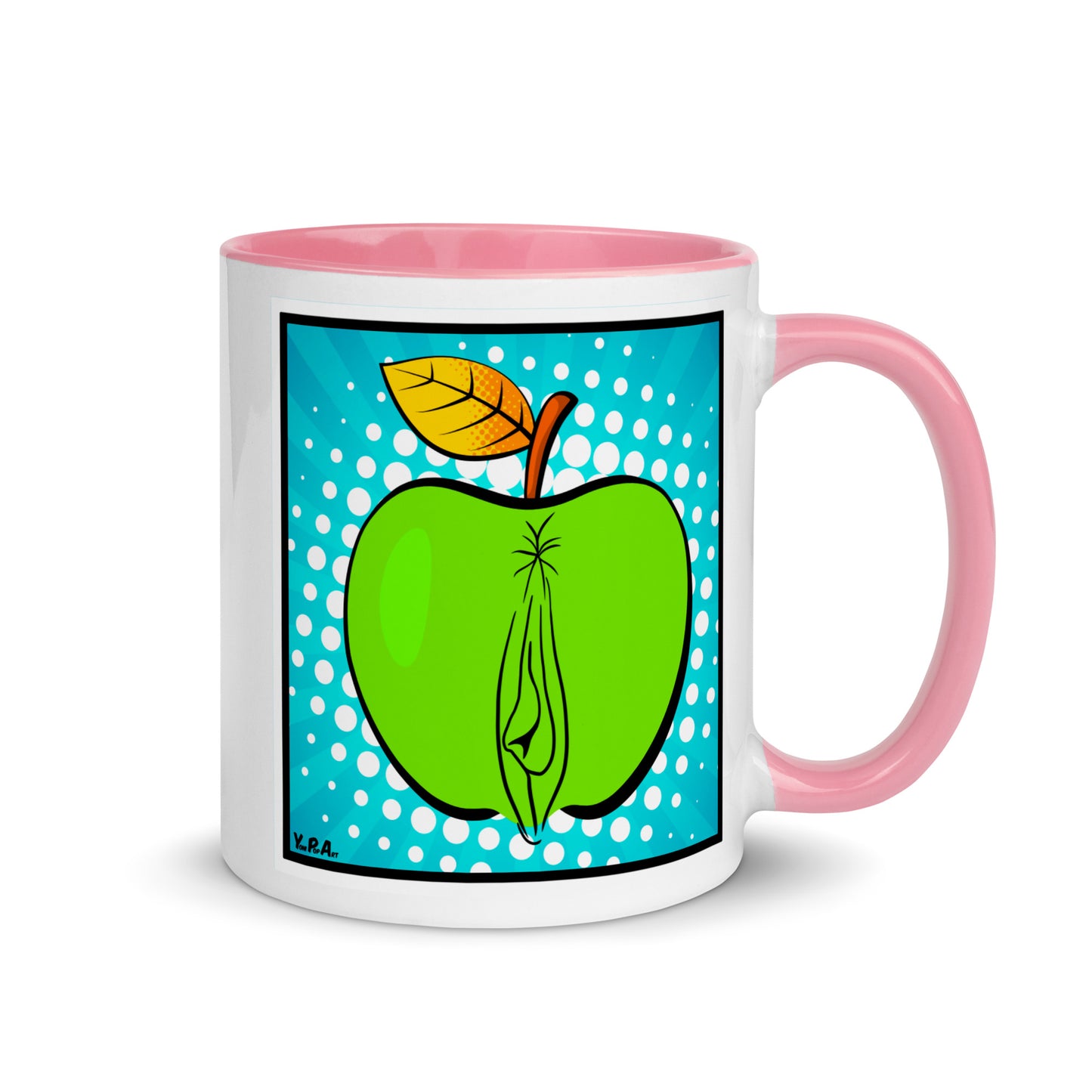 Tasse YoniPopArt "Apple" mit farbiger Innenseite